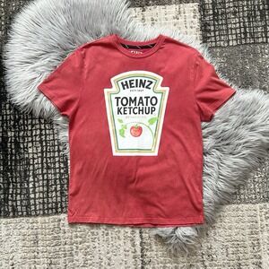 Heinz‎ Tomato Ketchup Red Short Sleeve Cotton Blend T-Shirt Unisex Large (12/14)